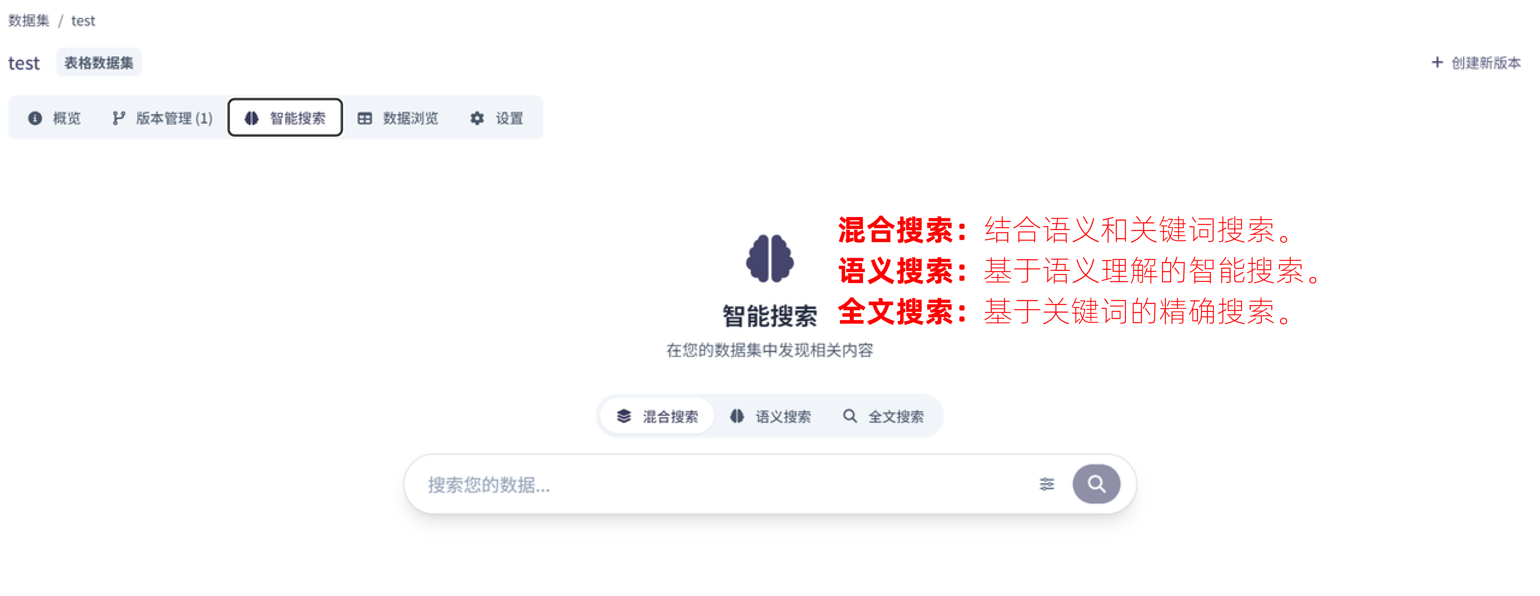 数据集操作-智能搜索